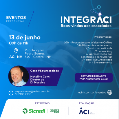ACI recebe grupo de associados em evento de integração, nesta sexta-feira